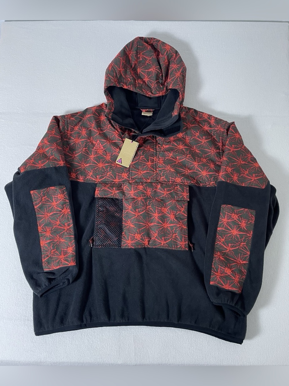 Nike ACG AOP Lightweight Fleece Anorak Jacket CK3106 010 Size XXL NWT